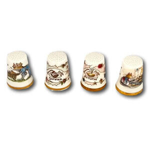 Royal Doulton Thimble Lot 4 Brambly Spring Summer Autumn Winter Jill Bakem